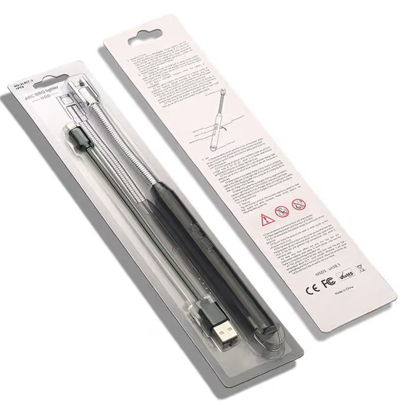USB Rechargeable Electric Arc Lighter – Windproof & Flexible (Kitchen/BBQ)