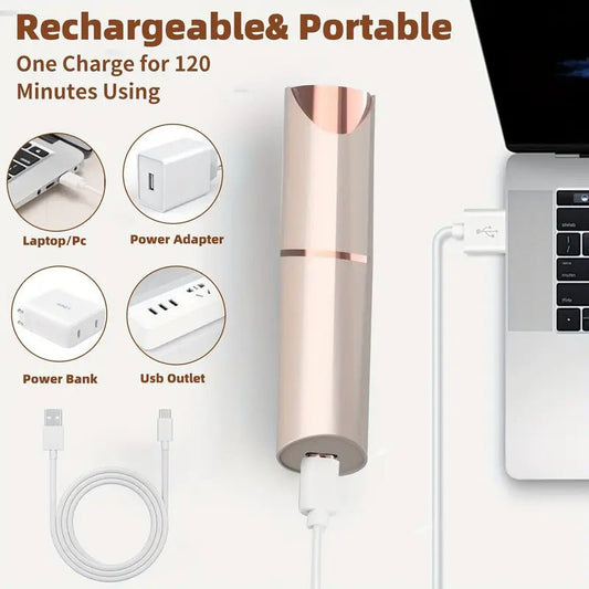 Painless Facial Hair Remover for Women – USB Powered, Wet & Dry Use - SasteWala