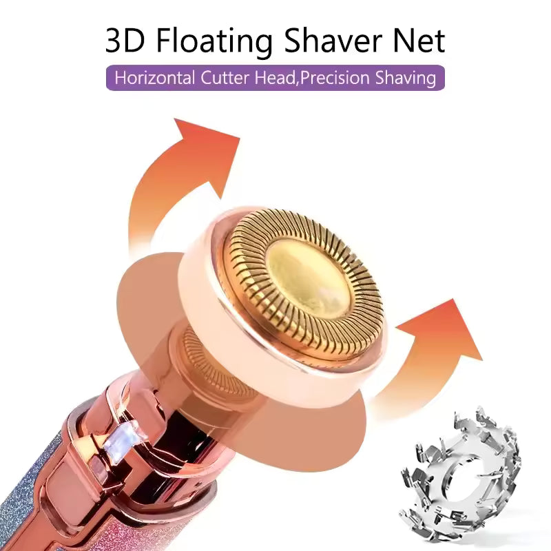 2-in-1 Facial Hair Remover & Eyebrow Trimmer for Women – USB Charging