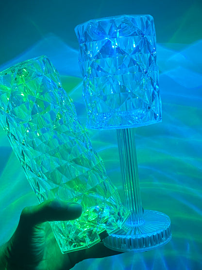 Crystal Rose Diamond Lamp – 16-Color LED with Remote & USB Charging