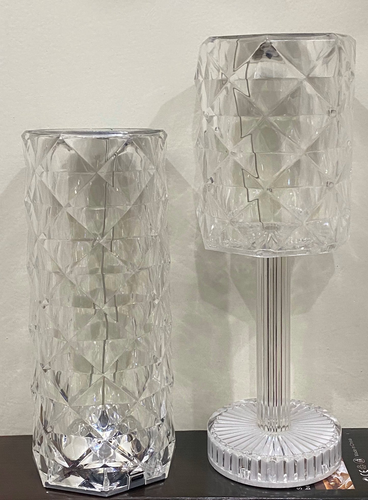 Crystal Rose Diamond Lamp – 16-Color LED with Remote & USB Charging