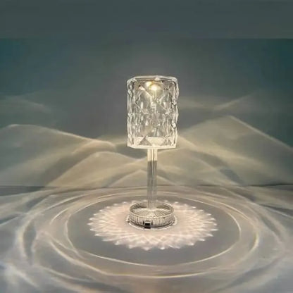 Crystal Rose Diamond Lamp – 16-Color LED with Remote & USB Charging