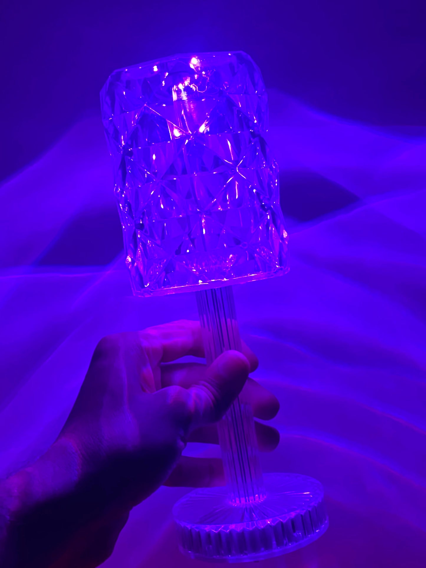 Crystal Rose Diamond Lamp – 16-Color LED with Remote & USB Charging
