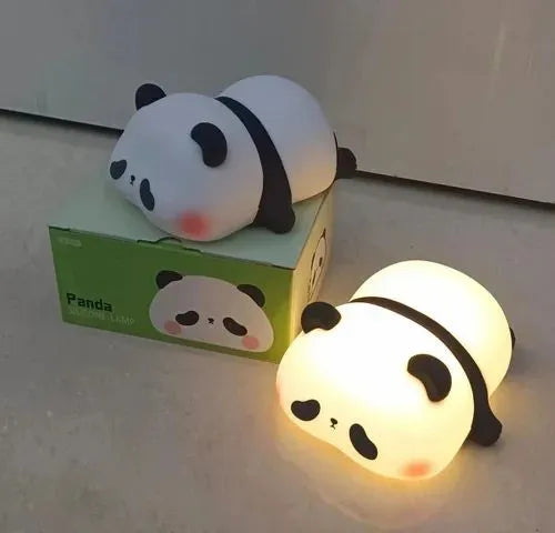 Cute Lying Panda Night Light – Soft Silicone & Rechargeable (Kids Room Decor)