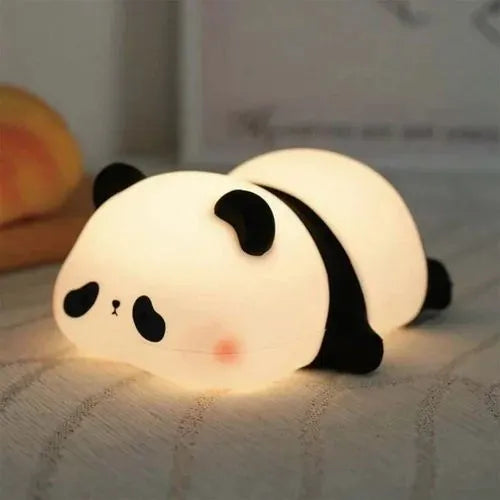 Cute Lying Panda Night Light – Soft Silicone & Rechargeable (Kids Room Decor)