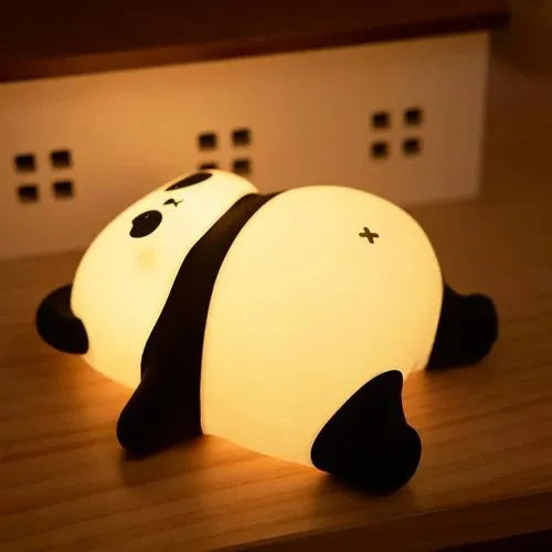 Cute Lying Panda Night Light – Soft Silicone & Rechargeable (Kids Room Decor)