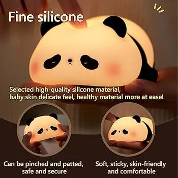 Cute Lying Panda Night Light – Soft Silicone & Rechargeable (Kids Room Decor)