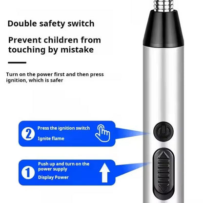 USB Rechargeable Electric Arc Lighter – Windproof & Flexible (Kitchen/BBQ)