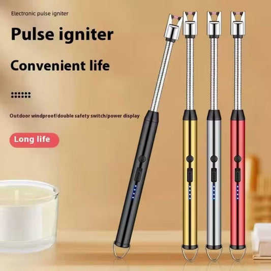 USB Rechargeable Electric Arc Lighter – Windproof & Flexible (Kitchen/BBQ)