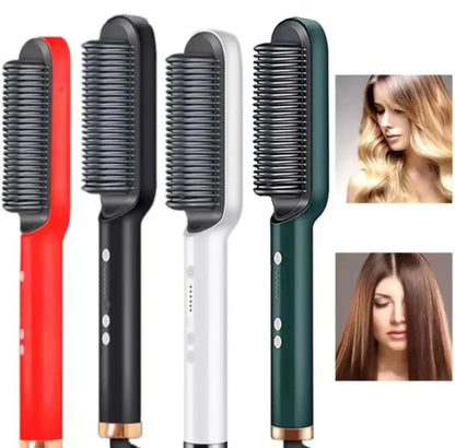 Electric Hair Straightening Brush for Girls – Fast & Anti-Scald Design