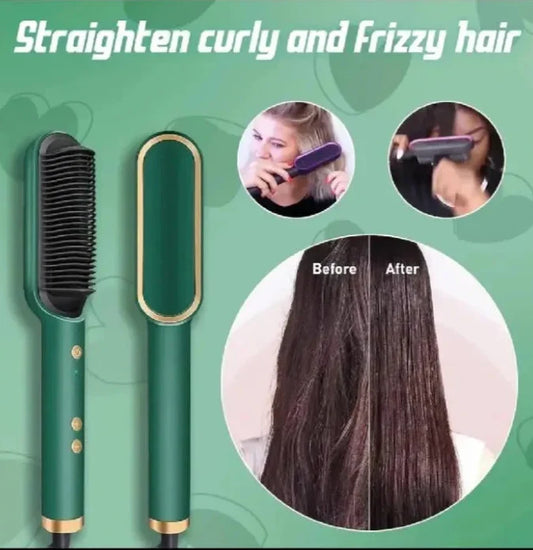 Electric Hair Straightening Brush for Girls – Fast & Anti-Scald Design