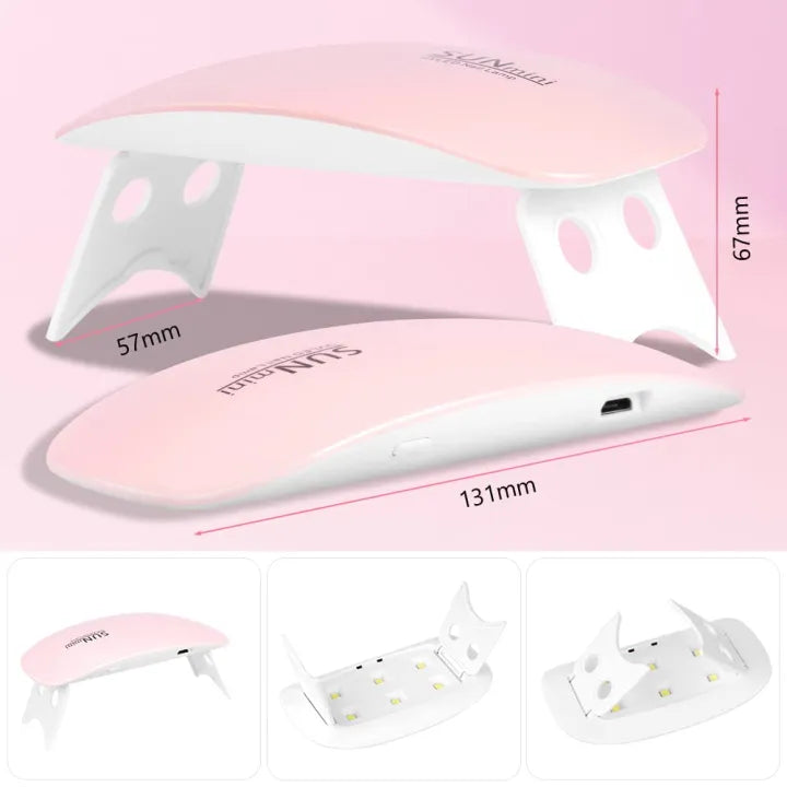 Foldable 6W UV LED Nail Lamp – Quick Dry Mini Gel Dryer