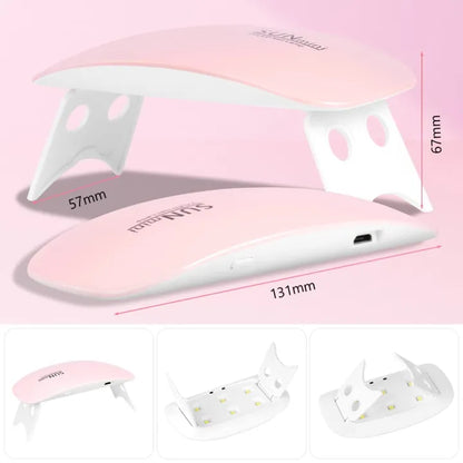 Foldable 6W UV LED Nail Lamp – Quick Dry Mini Gel Dryer