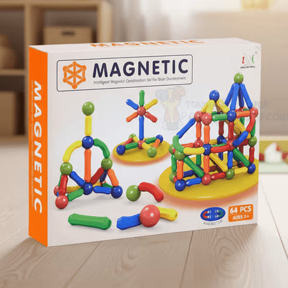 Magnetic Building Sticks & Balls – STEM Educational Toy (25-64 Pcs)