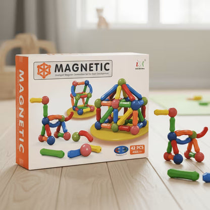 Magnetic Building Sticks & Balls – STEM Educational Toy (25-64 Pcs)