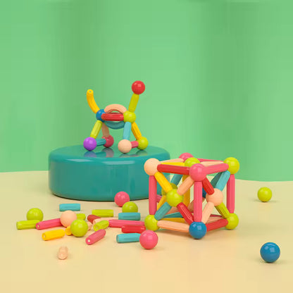 Magnetic Building Sticks & Balls – STEM Educational Toy (25-64 Pcs)