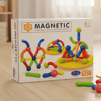 Magnetic Building Sticks & Balls – STEM Educational Toy (25-64 Pcs)