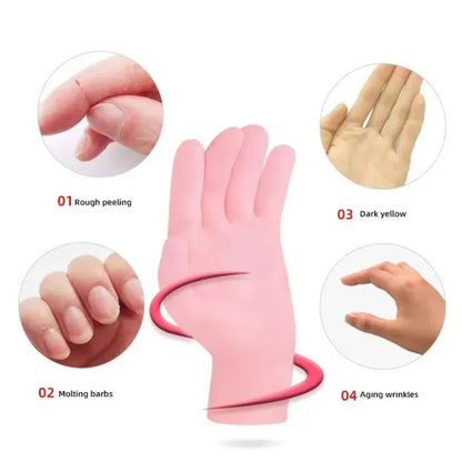 Reusable Gel Moisturizing Hand Gloves – Silicone Beauty Care Pair