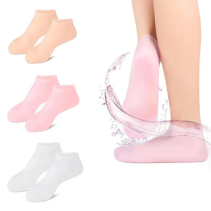 Silicone Moisturizing Gel Heel Socks – Reusable Foot Care Pair