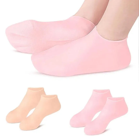 Silicone Moisturizing Gel Heel Socks – Reusable Foot Care Pair