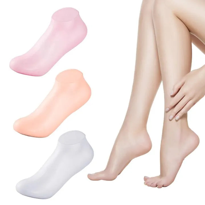 Silicone Moisturizing Gel Heel Socks – Reusable Foot Care Pair