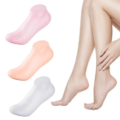 Silicone Moisturizing Gel Heel Socks – Reusable Foot Care Pair