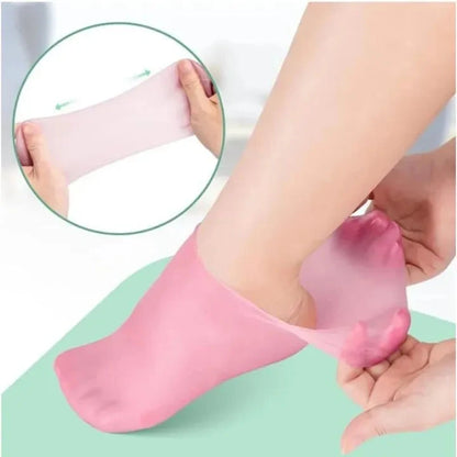 Silicone Moisturizing Gel Heel Socks – Reusable Foot Care Pair