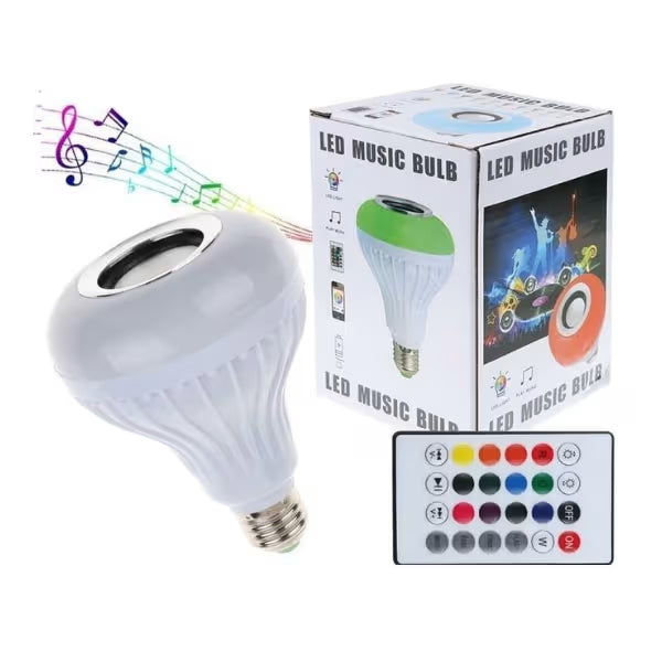 Smart LED Bluetooth Music Bulb – 12W RGB Speaker with Remote Control